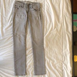 Gray low rise jeans